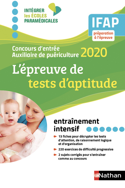 L’épreuve de tests d’aptitude – Concours Auxiliaire de Puériculture 2020 IFAP – (IEPM) – 2019
