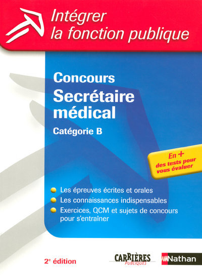 CONCOURS SECRETAIRE MEDICAL (FPH) INTEGRER LA FONCTION PUBLIQUE – CATEGORIE B – N24 – 2008