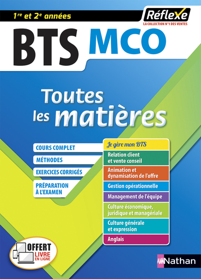 Management commercial opérationnel – BTS MCO 1/2 – (Toutes les matières – Réflexe N° 7) – 2020