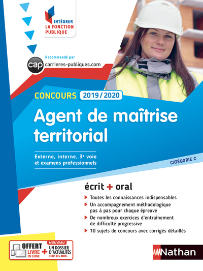 Concours Agent de maîtrise territorial 2019/2020 – Catégorie C Numéro 54 (IFP) 2018