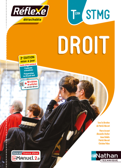 Droit – Term STMG (Pochette Réflexe) Livre + Licence élève – 2022