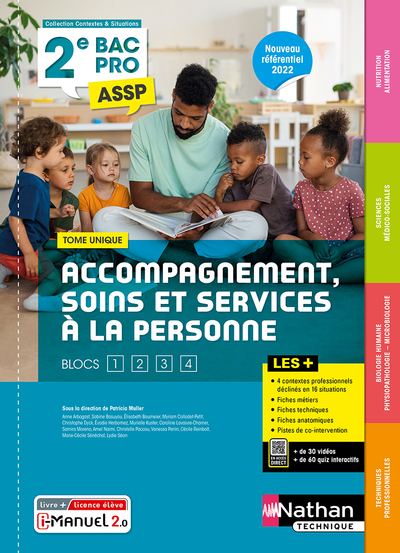 Tome unique (SMS, Biologie, Nutrition-Alimentation) 2ème Bac Pro ASSP – Livre + Licence élève 2022