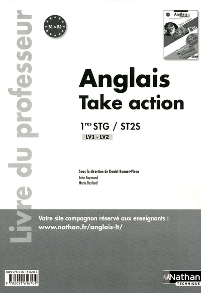 Anglais – Take Action 1res STMG – ST2S – Livre du professeur Livre du professeur