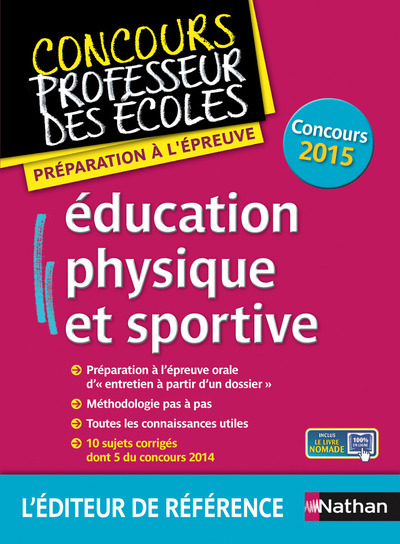 Education physique et sportive – Epreuve orale – Concours professeur des écoles – 2015