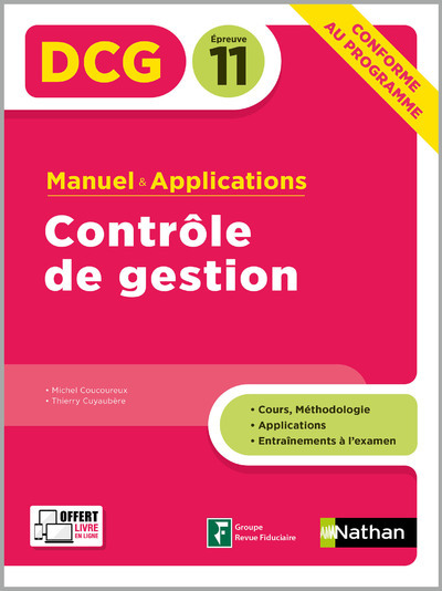 Contrôle de gestion – DCG – Epreuve 11 – Manuel & Applications – 2019
