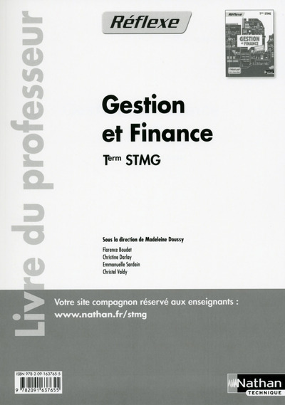 Gestion et finance – Tle STMGPochette Réflexe STMG Livre du professeur