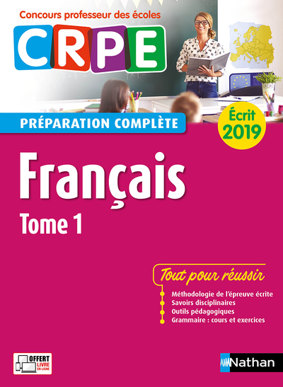 Français- tome 1 Préparation complète – Ecrit 2019 – Concours professeur des écoles – 2018