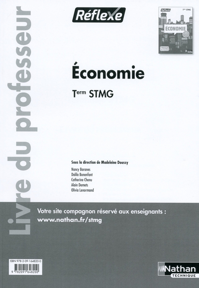 Economie Term STMG (Pochette Réflexe) Professeur – 2017