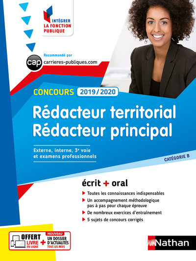Concours Rédacteur territorial et rédacteur principal – Catégorie B (Intégrer la fonction publique)
