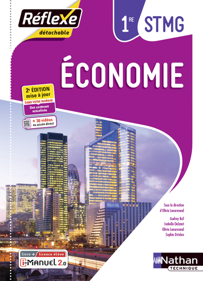 Economie 1ère STMG (Pochette Réflexe) Livre + licence élève – 2021