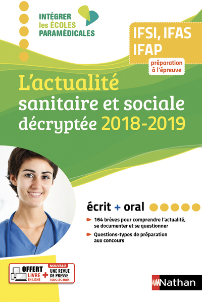 L’actualité sanitaire et sociale décryptée 2018/2019 pour IFAS/IFAP Ecrit/Oral (IEPM) – 2018