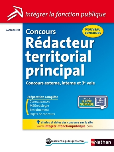 CONCOURS REDACTEUR TERRITORIAL PRINCIPAL N44 – CATEGORIE B (INTEGRER LA FONCTION PUBLIQUE) 2013