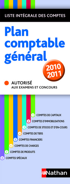 PLAN COMPTABLE GENERAL 2010/2011 – LISTE INTEGRALE DES COMPTES