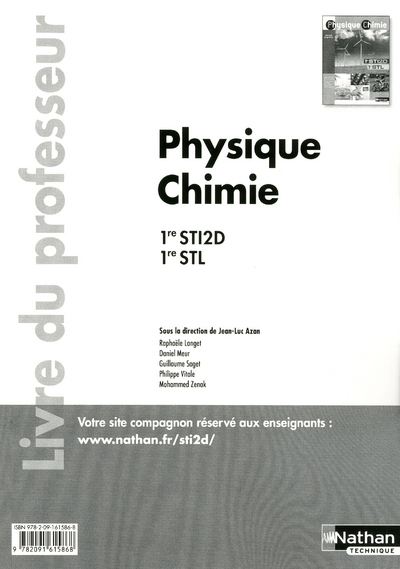 Physique chimie – 1res STI2D-STLLivre du professeur
