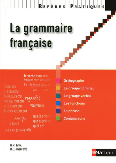 LA GRAMMAIRE FRANCAISE 2010 – REPERES PRATIQUES N01