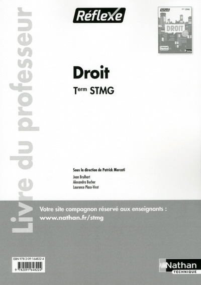 Droit Term STMG (Pochette Réflexe) Professeur – 2017
