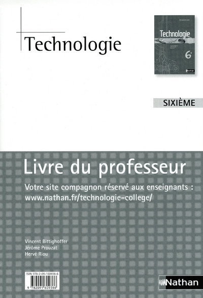Technologie – 6e Livre du professeur