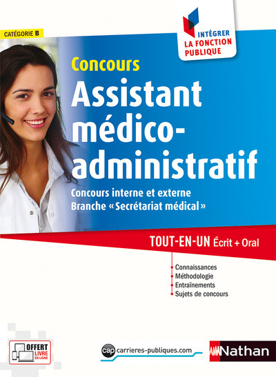 Concours assistant médico-administratif – Catégorie B N 24 – Intégrer la fonction publique – 2016
