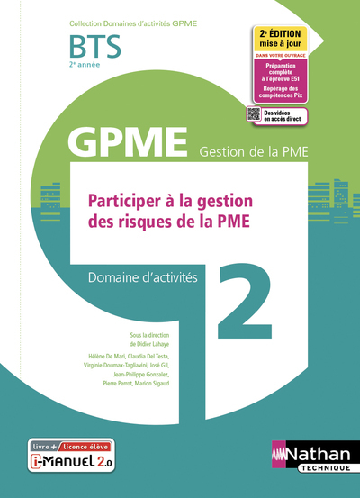Domaine d’activité 2 – BTS 2ème année GPME (DOM ACT GPME) Livre + licence élève – 2022