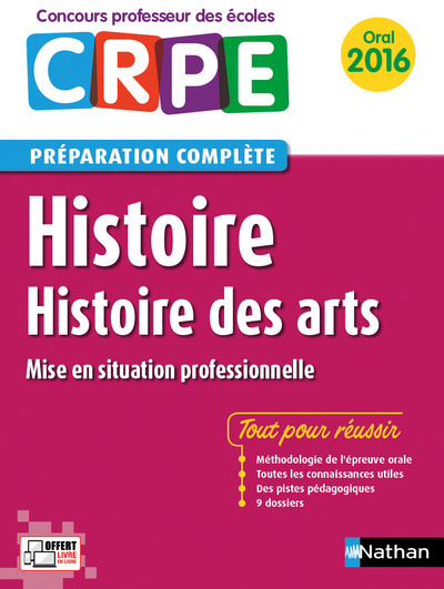 Histoire – Histoire des arts – Préparation à l’épreuve oraleConcours Professeur des écoles Livre