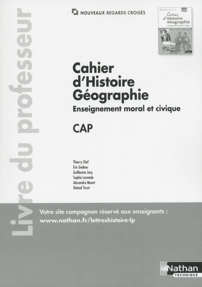 Cahier d’Histoire et Géographie EMC – CAP (Nouveaux regards croisés) Professeur – 2018