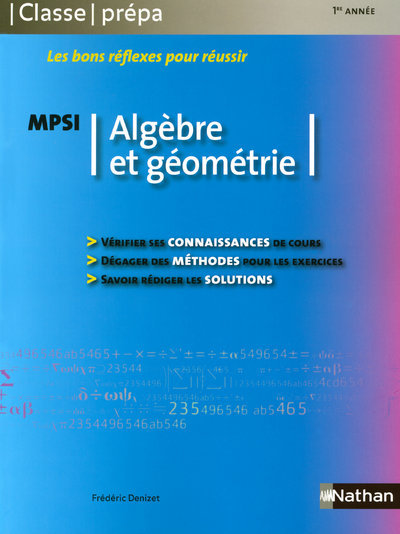Algèbre et géométrie – MPSI Classe Prépa