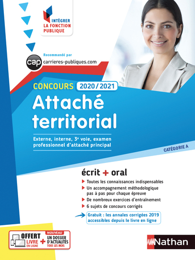 Concours Attaché territorial 2020/2021 – N40 – Catégorie A (Intégrer la fonction publique) – 2020