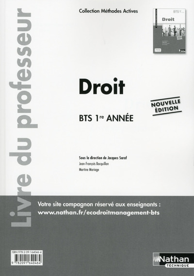 Droit BTS 1ère année – professeur (Méthodes Actives) – 2016