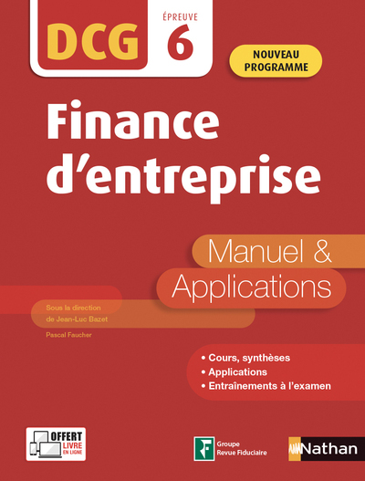 Finance d’entreprise – DCG – Epreuve 6 – Manuel et applications – 2020