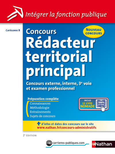 Concours Rédacteur territorial principal Catégorie B Intégrer la fonction publique