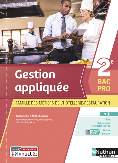 Gestion appliquée 2e Bac Pro MHR – Livre + licence élève – 2021