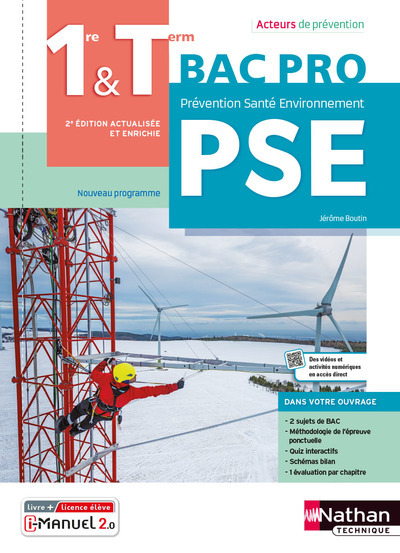 Prévention Santé Environnement – 1ère/Term BPRO (Acteurs de prévention) Livre + licence élève – 2021