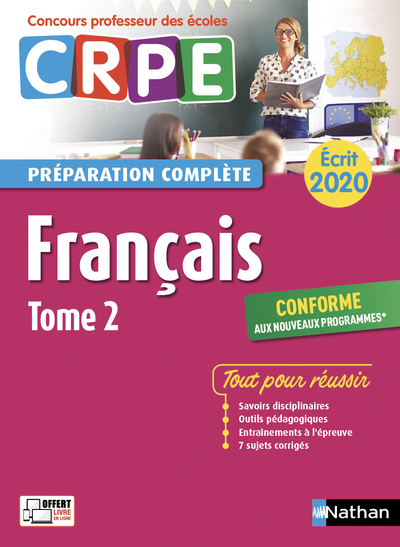 Français – Epreuve écrite 2020 – tome 2 – Préparation complète (CRPE) – 2019
