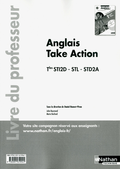Anglais – Take Action Tles STI2D – STL – STD2A livre du professeur