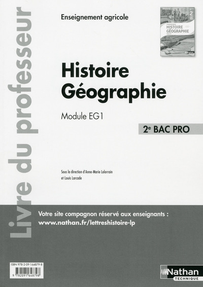 Histoire Géographie – Module EG1 – 2ème BAC PRO Agricole – Professeur 2017
