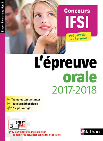 L’épreuve orale 2017/2018 – Concours IFSI (Etapes Formations Santé) – 2017