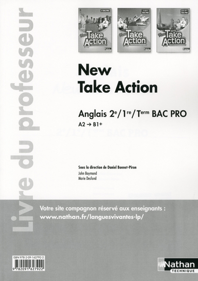 New Take Action – 2e/1re/Term Bac Pro Livre du professeur