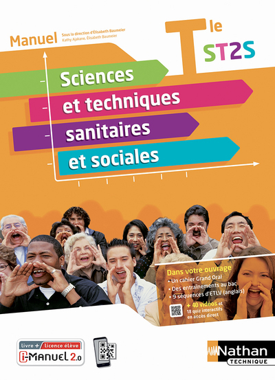 Sciences et techniques sanitaires et sociales Manuel – Term ST2S – Livre + licence élève – 2022.
