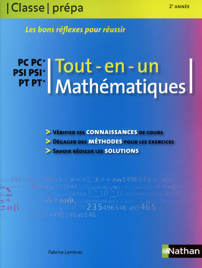 Mathématiques PC PSI PT – 2ème année Tout-en-un – Classe prépa scientifique