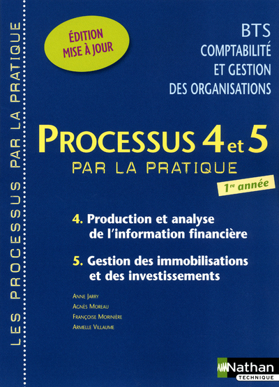 Processus 4 et 5 – BTS CGO 1re année Les Processus par la pratique Livre de l’élève
