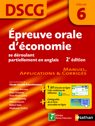 EPREUVE ORALE D’ECONOMIE SE DEROULANT PARTIELLEMENT EN ANGLAIS EPREUVE 6 – DSCG – 2010