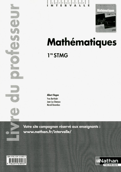Mathématiques – 1re STMG – livre du professeur Intervalle