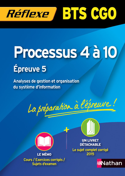 Processus 4 à 10 – Epreuve 5 – BTS CGO Réflexe BTS