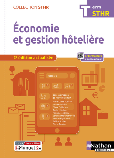 Economie et Gestion Hôtelière – Terminal (STHR) Livre + licence élève – 2022