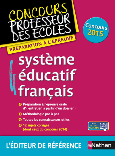 Système éducatif Français Epreuve orale Concours professeur des écoles – 2015