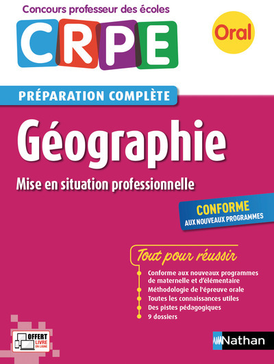 Géographie – Oral (Préparation complète) – Concours Professeur des écoles 2017