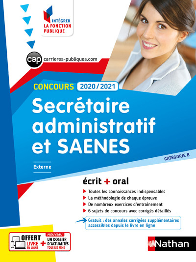 Concours Secrétaire administratif et SAENES 2020 – 2021 – CAT B N01 (IFP) 2020