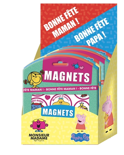 COL. DISPLAY 24 EX MAGNETS MME PEPPA PAPA MAMAN 2019