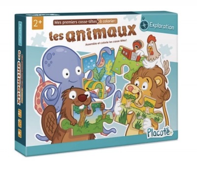 PLACOTE – PREMIERS CASSE-TETES A COLORIER : LES ANIMAUX