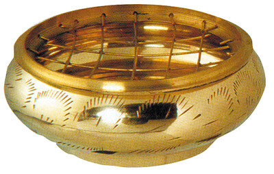 Brûle-encens laiton – coloris doré – diam. 8 cm